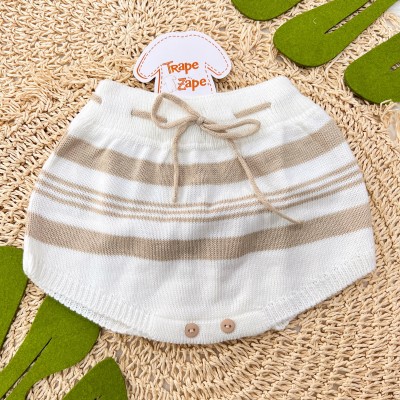 Tapa Fralda Linha Branco com Areia